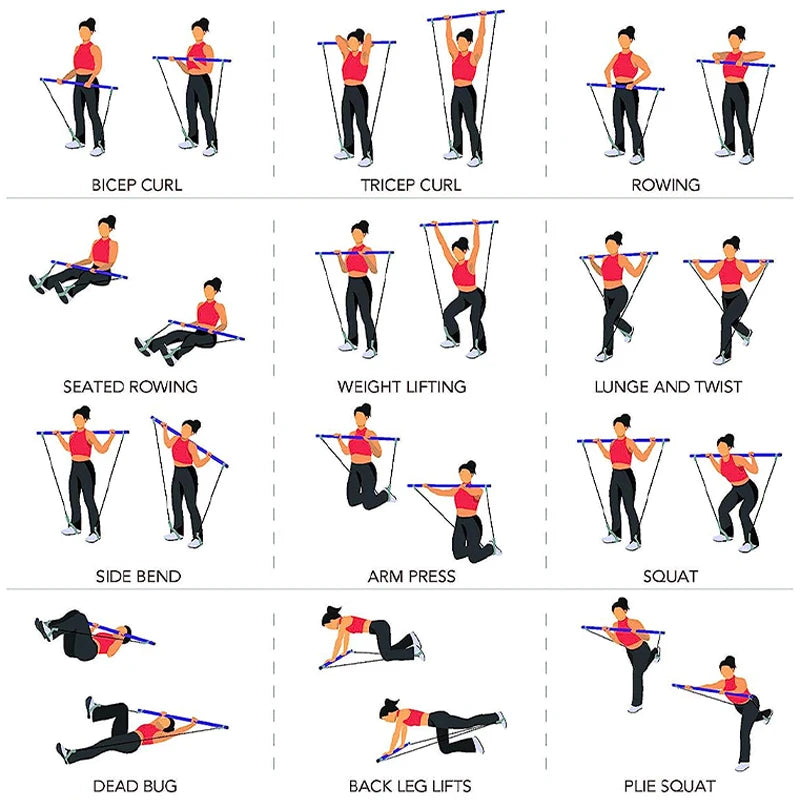 FlexBar Pilates Resistance Bar — Tone & Stretch at Home