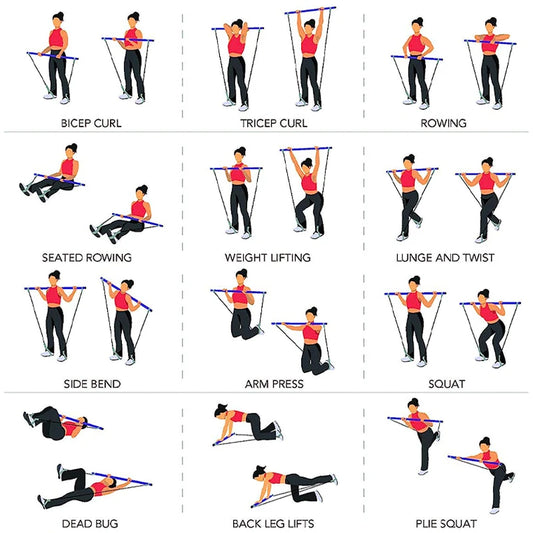 FlexBar Pilates Resistance Bar — Tone & Stretch at Home