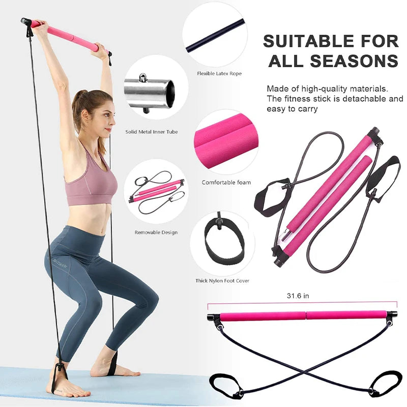 FlexBar Pilates Resistance Bar — Tone & Stretch at Home